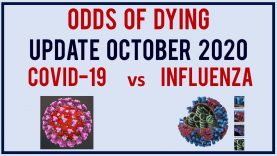 Odds of dying from COVID vs Flu. Update October 2020