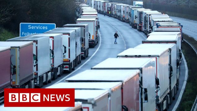 1,500 lorries stuck in Kent as UK talks to France – BBC News