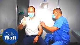 UK Covid-19: Matt Hancock gets AstraZeneca vaccine from Jonathan Van-Tam