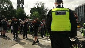 Freedom warrior tells police i would die on my feet for the children (Newcastle rise up)