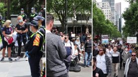 Watch this crowd GROW – Melbourne Protest, State Library