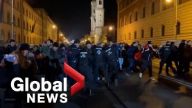 COVID-19: Anti-vaccine protesters clash with police in Munich