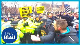 UK Covid-19 chaos: Antivax protesters march in London against Covid vaccine measures