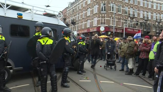 Amsterdam protest against Covid restrictions goes ahead despite ban | AFP