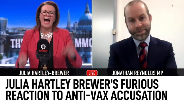 How dare you!?’ Julia Hartley Brewer’s furious outburst at Labour ‘anti-vax’ claim