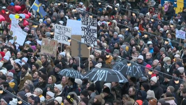 Thousands protest against Covid vaccination pass in Sweden’s capital | AFP